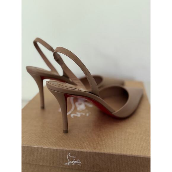 Christian Louboutin Beige Slingback Heels - Picture 7 of 12
